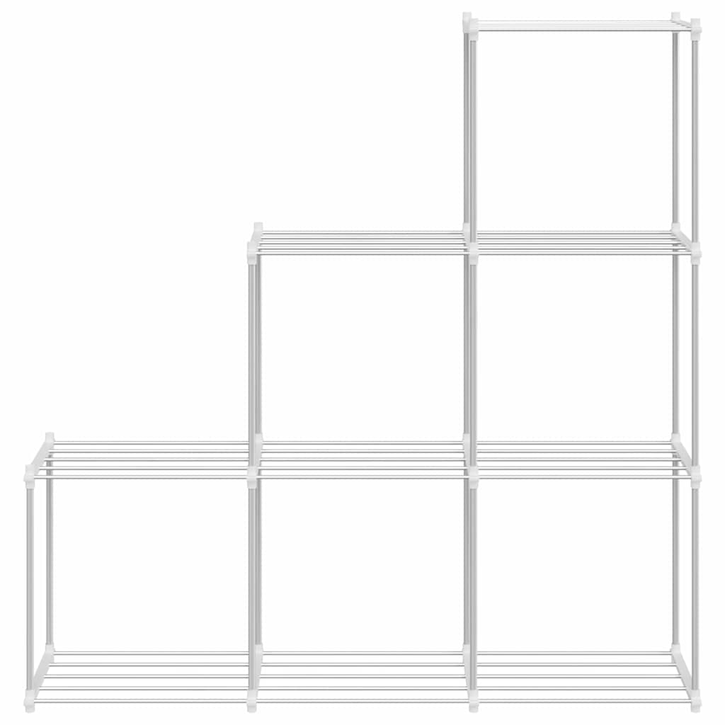 Storage Shelf with Shelf White 43 x 27 x 90 cm Aluminium