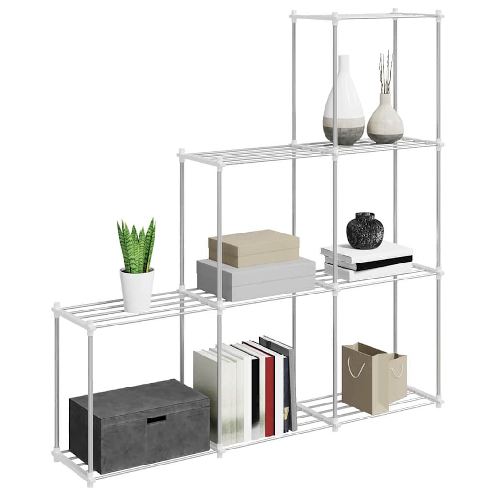 Storage Shelf with Shelf White 43 x 27 x 90 cm Aluminium