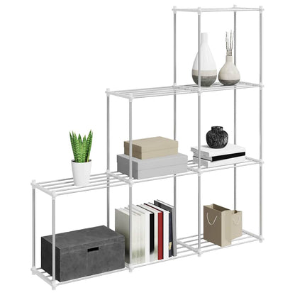Storage Shelf with Shelf White 43 x 27 x 90 cm Aluminium