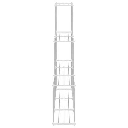 Storage Shelf with Shelf White 43 x 27 x 90 cm Aluminium