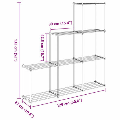 Storage Shelf with Shelf White 43 x 27 x 90 cm Aluminium
