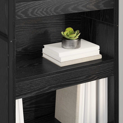 Book Cabinet 2 pcs Black Oak 60 x 30 x 189.5 cm Engineered Wood