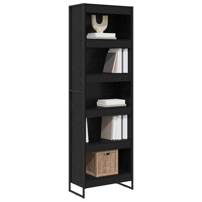 Book Cabinet 2 pcs Black Oak 60 x 30 x 189.5 cm Engineered Wood
