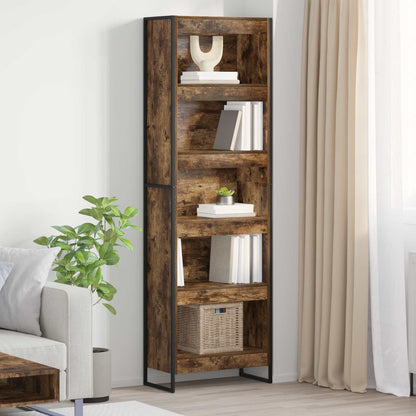 Book Cabinet 2 pcs Smoke Oak 60 x 30 x 189.5 cm Engineered Wood