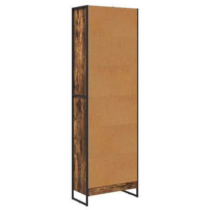 Book Cabinet 2 pcs Smoke Oak 60 x 30 x 189.5 cm Engineered Wood