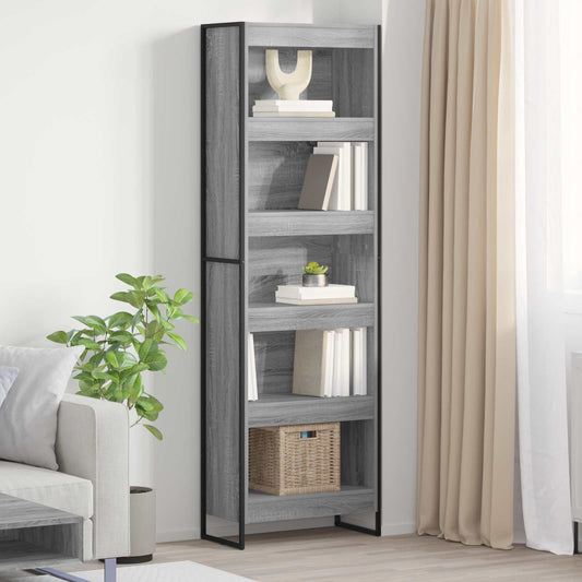 Book Cabinet 2 pcs Grey Sonoma 60 x 30 x 189.5 cm