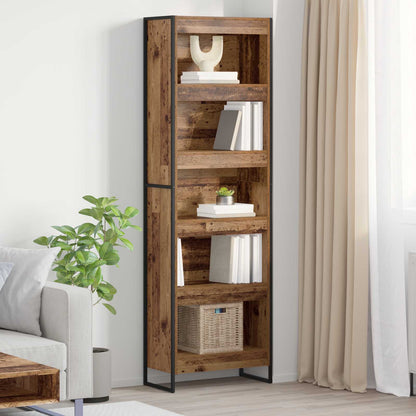 Book Cabinet 2 pcs Old Wood 60 x 30 x 189.5 cm Engineered Wood