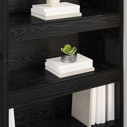 Book Cabinet 2 pcs Black Oak 80 x 30 x 155 cm Engineered Wood