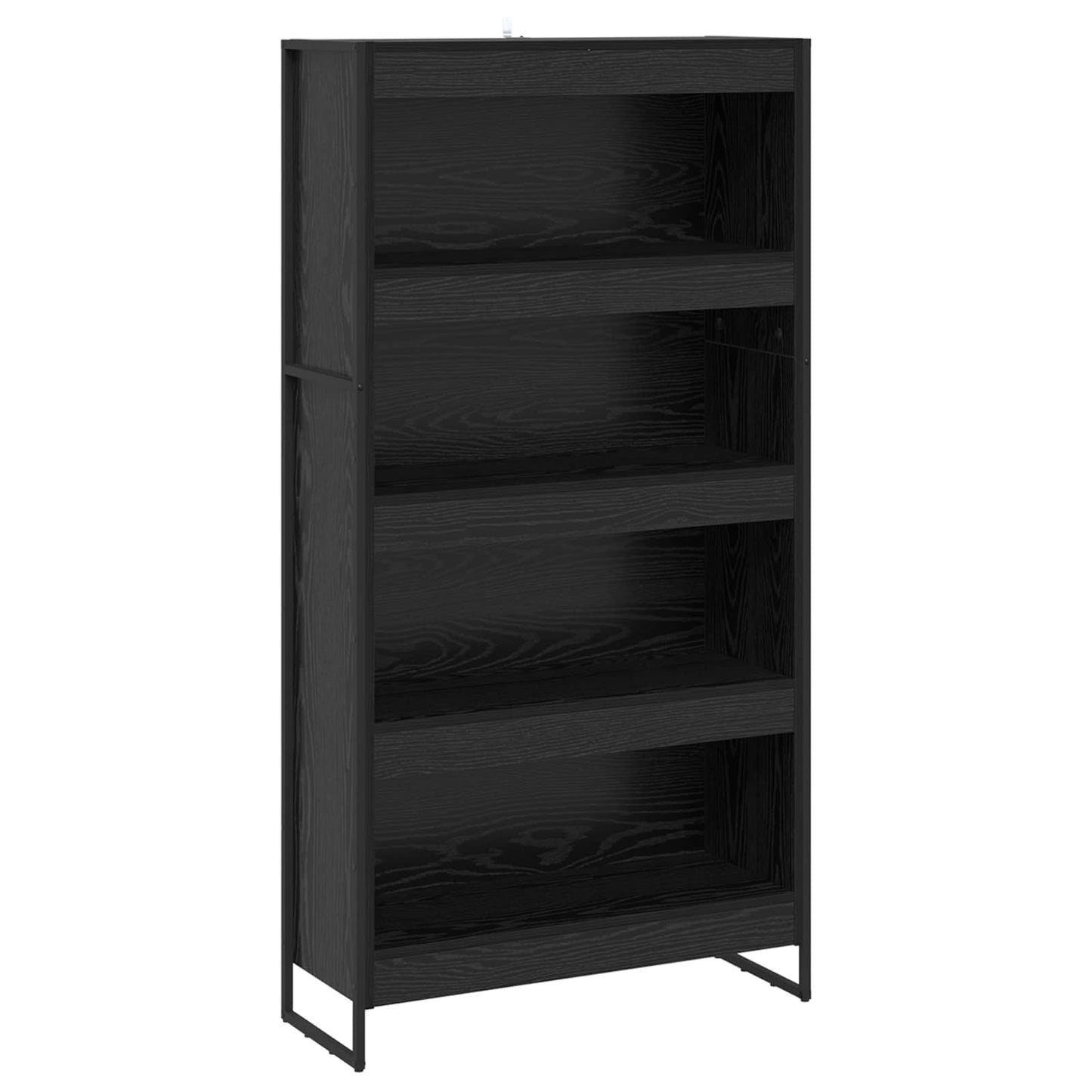 Book Cabinet 2 pcs Black Oak 80 x 30 x 155 cm Engineered Wood