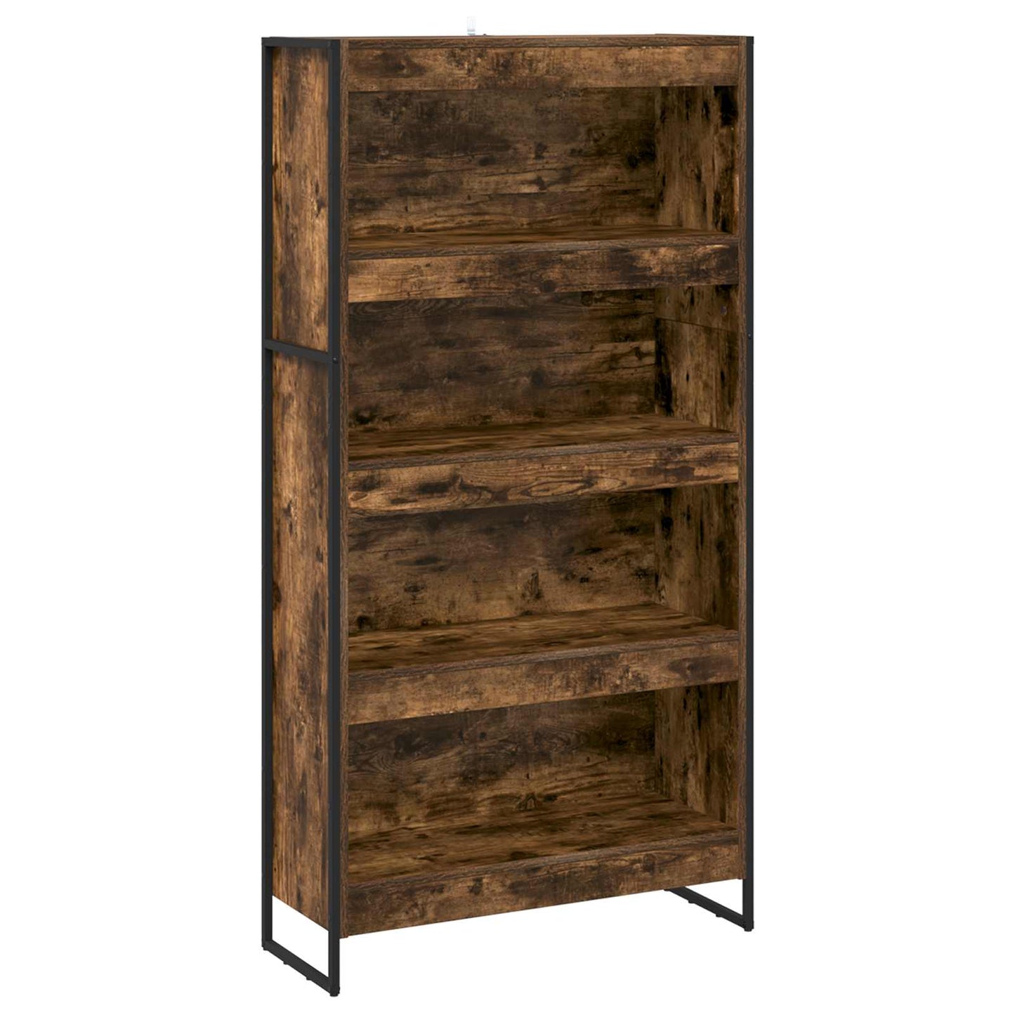 Book Cabinet 2 pcs Smoke Oak 80 x 30 x 155 cm Engineered Wood