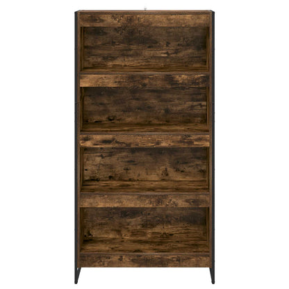 Book Cabinet 2 pcs Smoke Oak 80 x 30 x 155 cm Engineered Wood