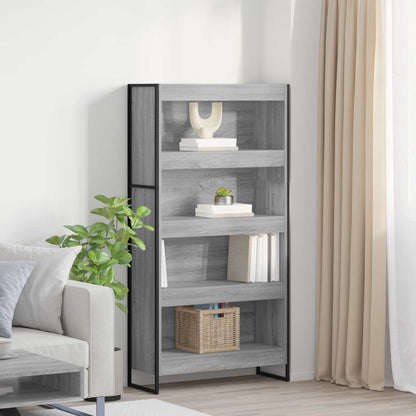 Book Cabinet 2 pcs Grey Sonoma 80 x 30 x 155 cm Engineered Wood