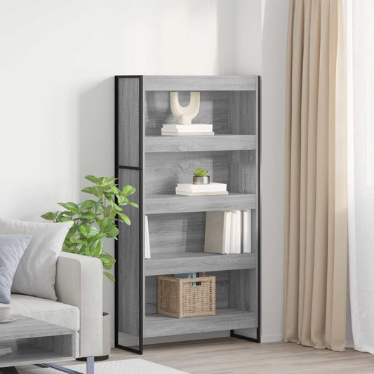 Book Cabinet 2 pcs Grey Sonoma 80 x 30 x 155 cm Engineered Wood