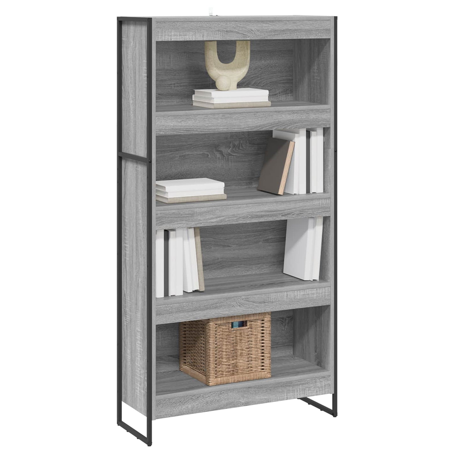 Book Cabinet 2 pcs Grey Sonoma 80 x 30 x 155 cm Engineered Wood