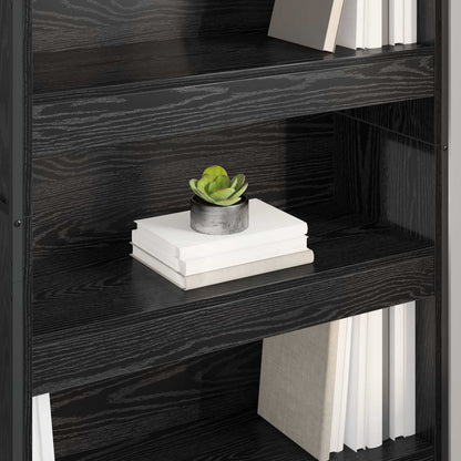 Book Cabinet 2 pcs Black Oak 80 x 30 x 189.5 cm Engineered Wood