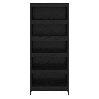 Book Cabinet 2 pcs Black Oak 80 x 30 x 189.5 cm Engineered Wood