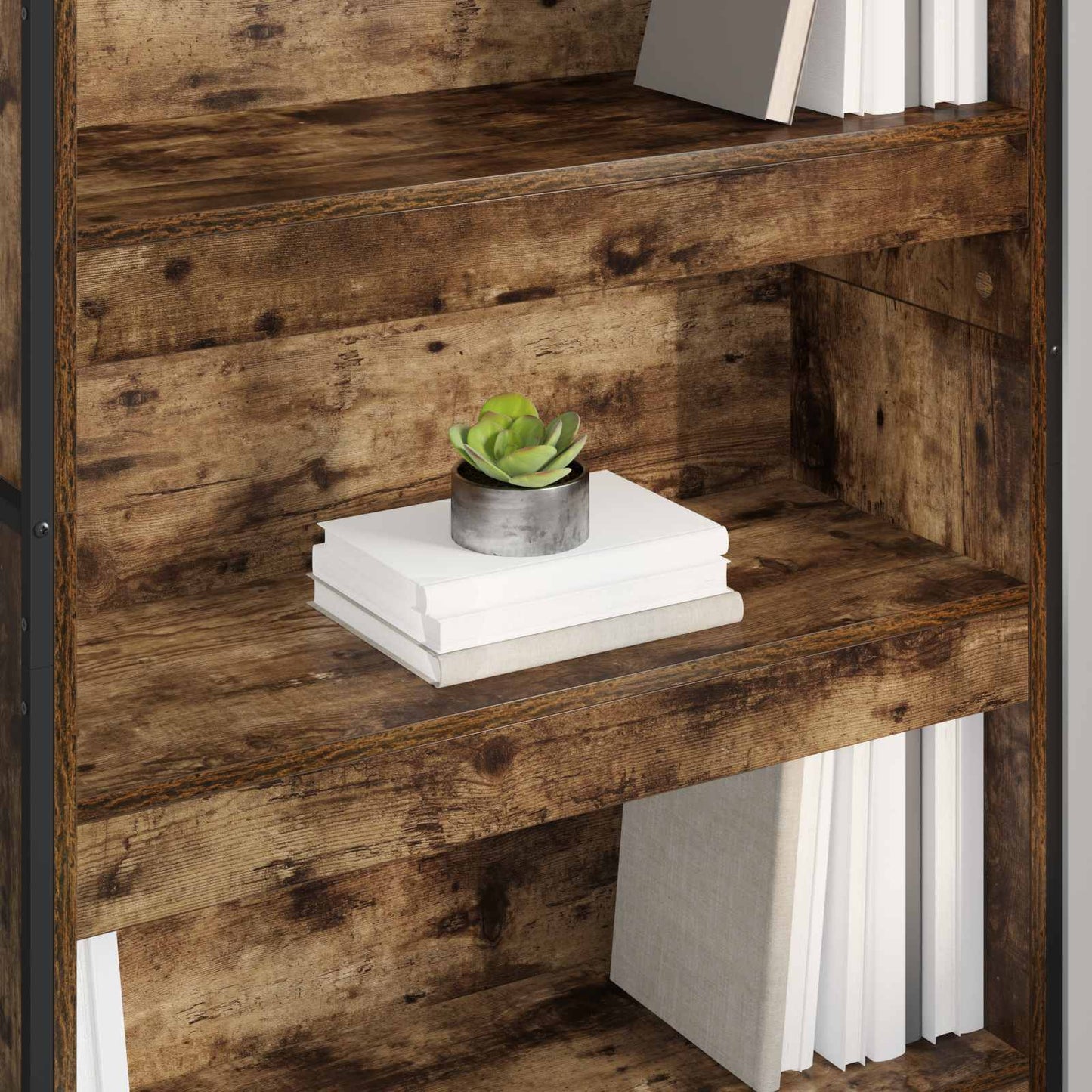 Book Cabinet 2 pcs Smoke Oak 80 x 30 x 189.5 cm Engineered Wood