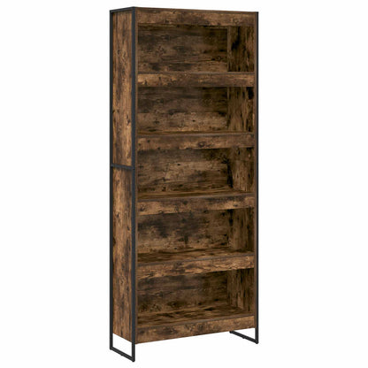 Book Cabinet 2 pcs Smoke Oak 80 x 30 x 189.5 cm Engineered Wood