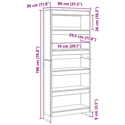 Book Cabinet 2 pcs Grey Sonoma 80 x 30 x 189.5 cm
