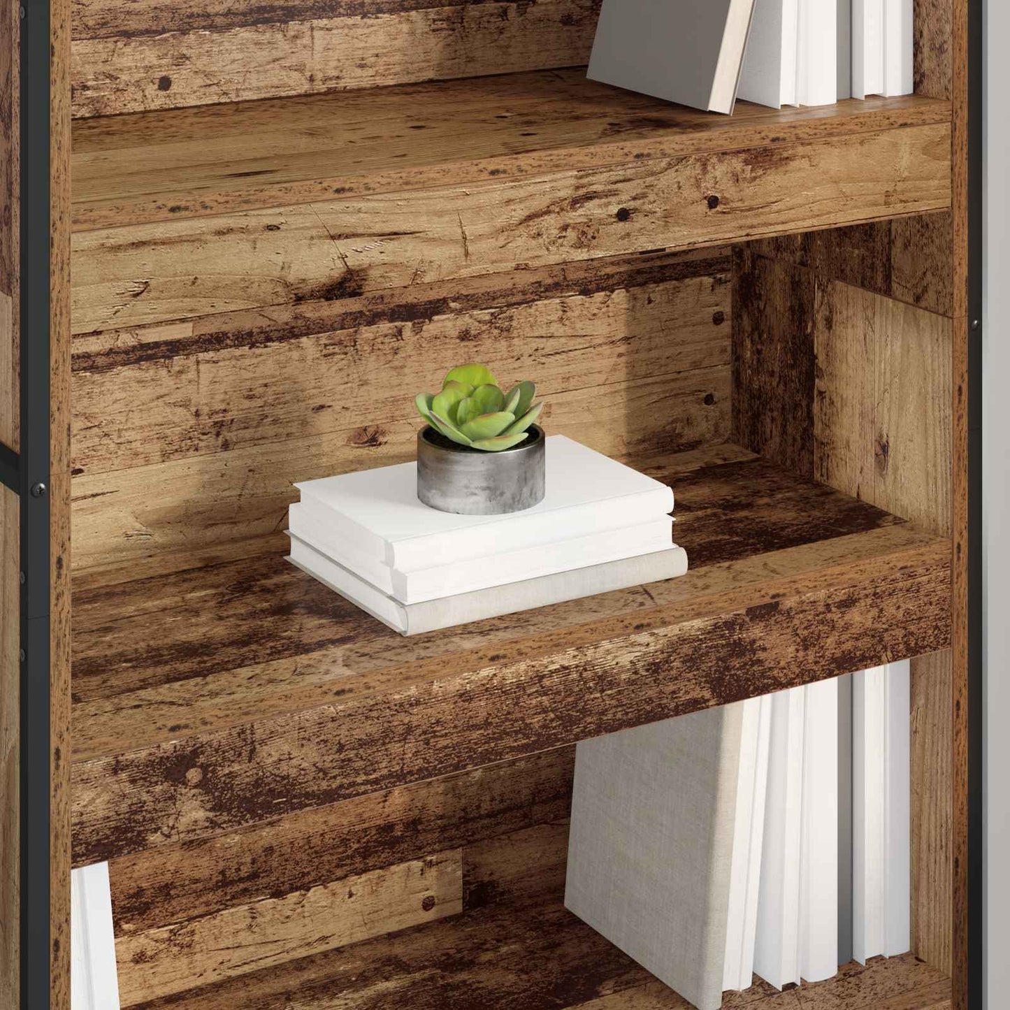 Book Cabinet 2 pcs Old Wood 80 x 30 x 189.5 cm Engineered Wood