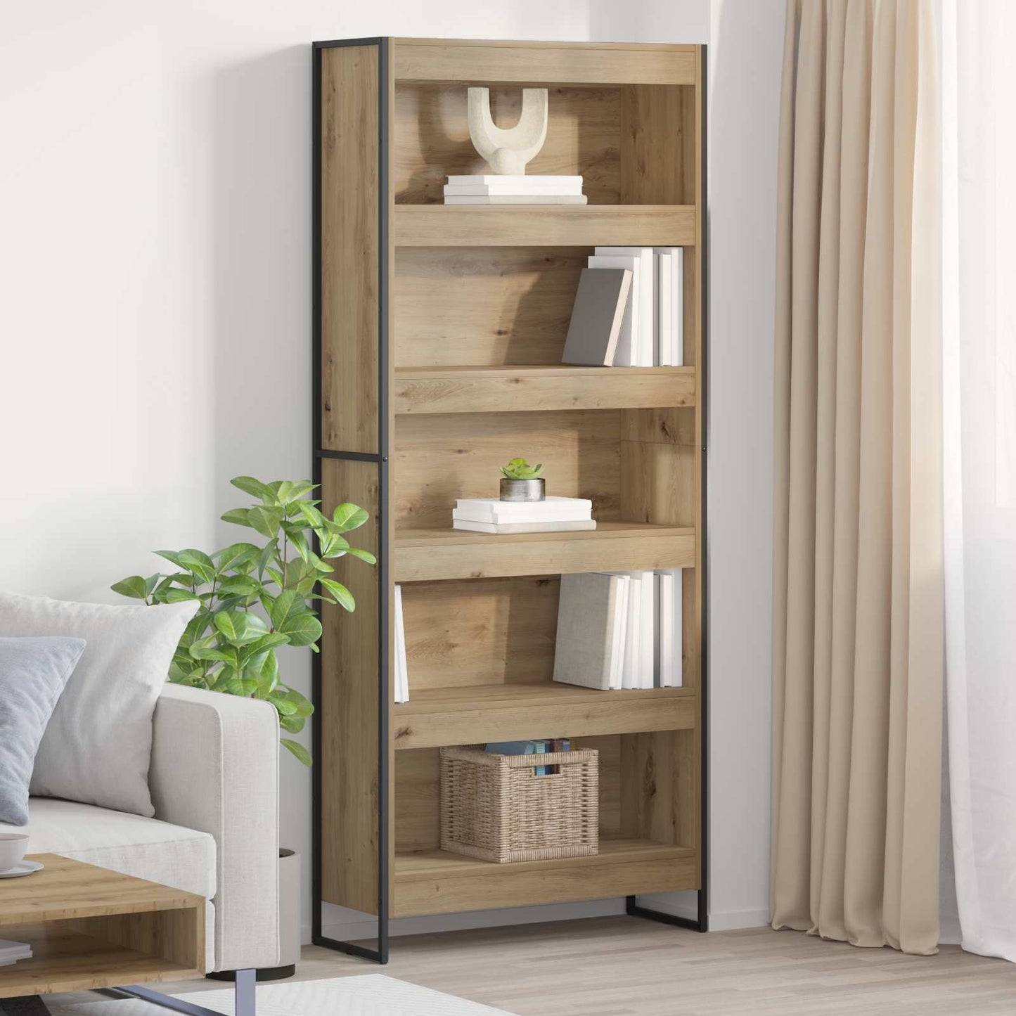 Book Cabinet 2 pcs Artisian Oak 80 x 30 x 189.5 cm