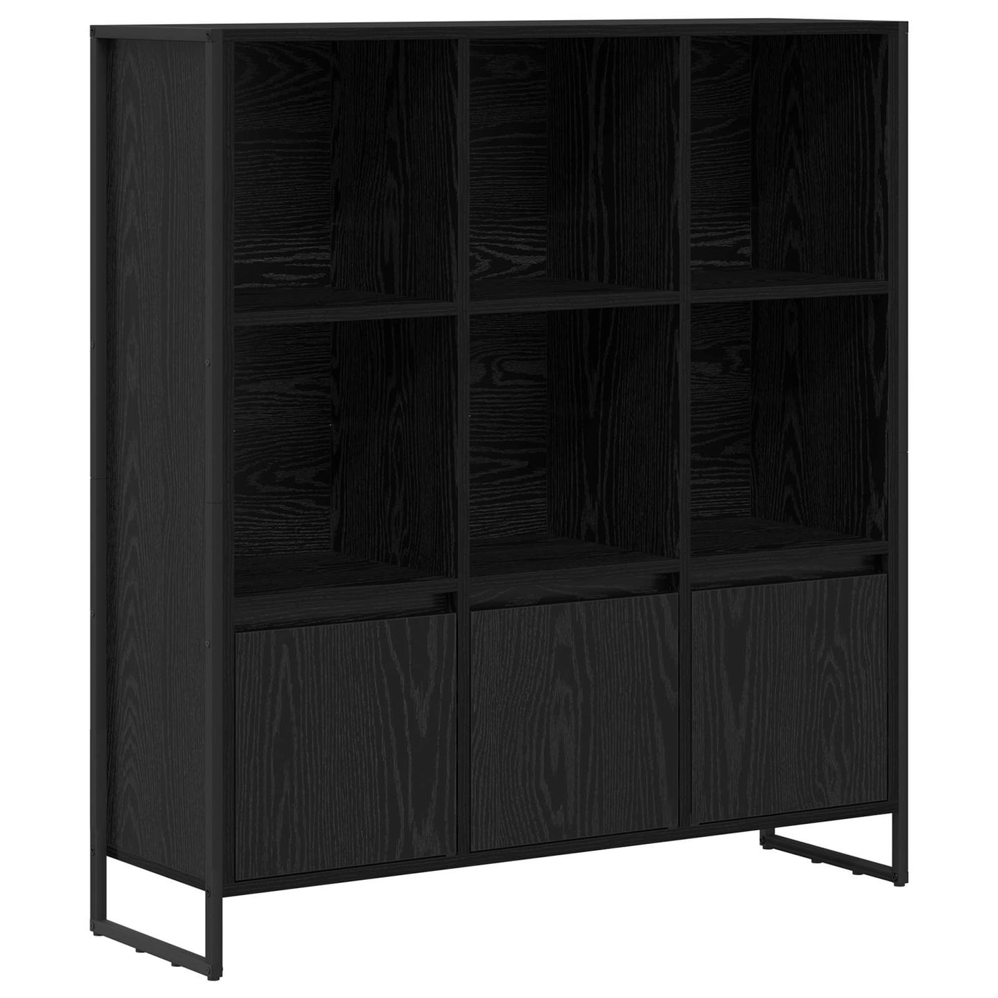 Book Cabinet 2 pcs Black Oak 99.5 x 30 x 108.5 cm