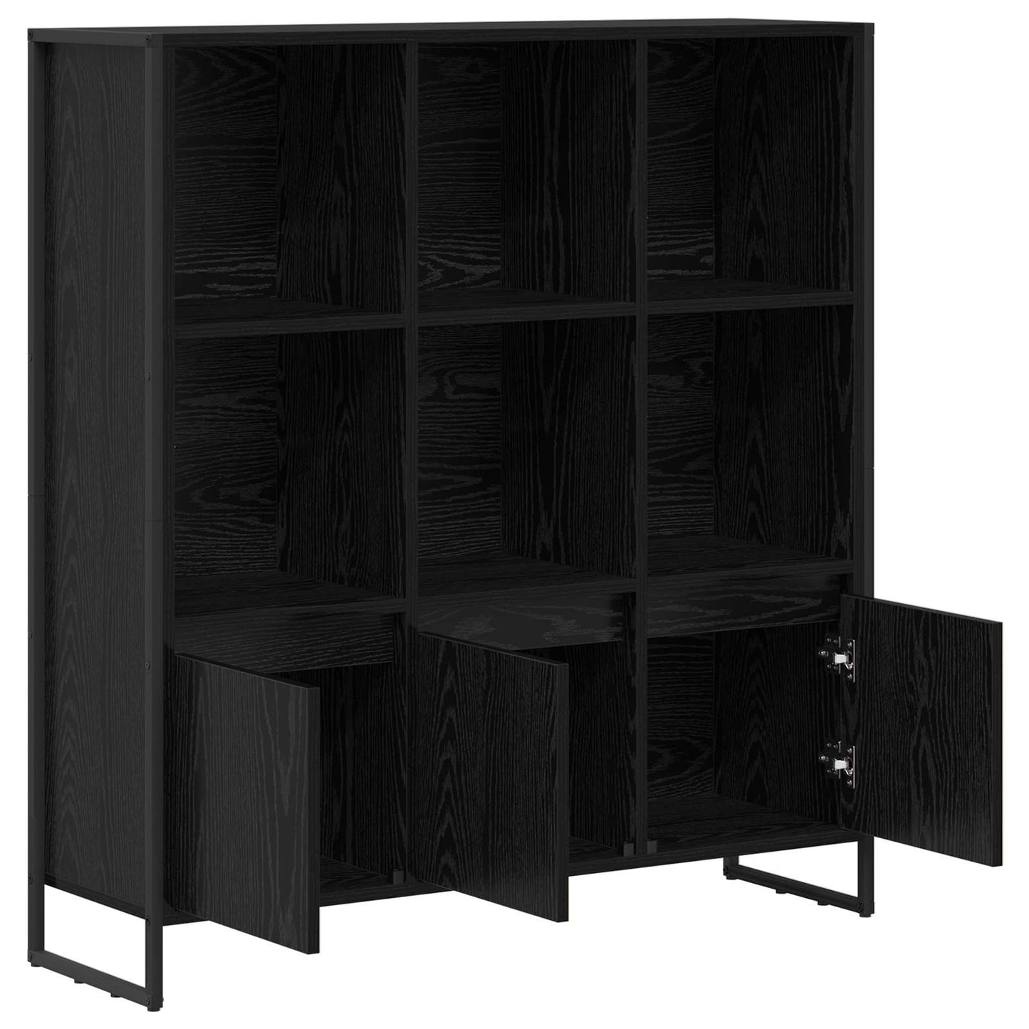 Book Cabinet 2 pcs Black Oak 99.5 x 30 x 108.5 cm