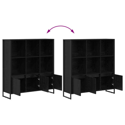 Book Cabinet 2 pcs Black Oak 99.5 x 30 x 108.5 cm