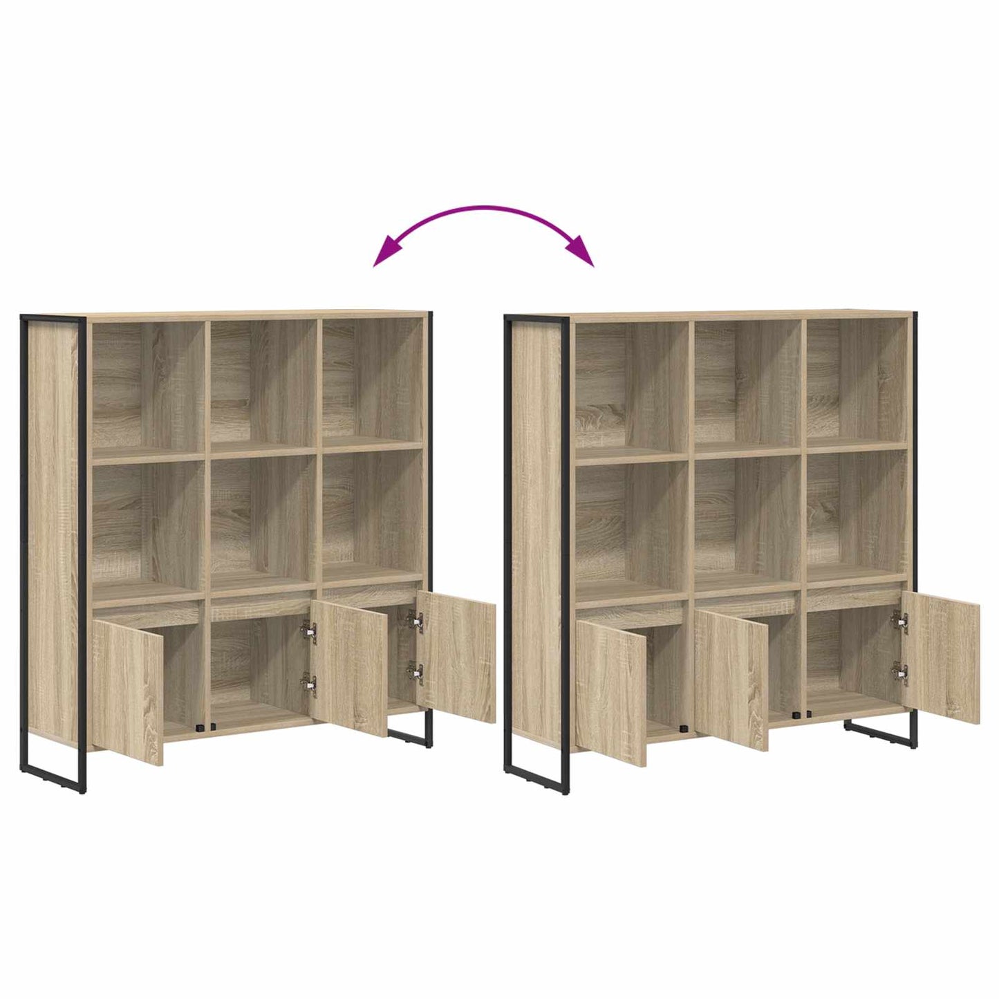 Book Cabinet 2 pcs Sonoma 99.5 x 30 x 108.5 cm Engineered Wood