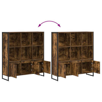 Book Cabinet 2 pcs Smoke Oak 99.5 x 30 x 108.5 cm