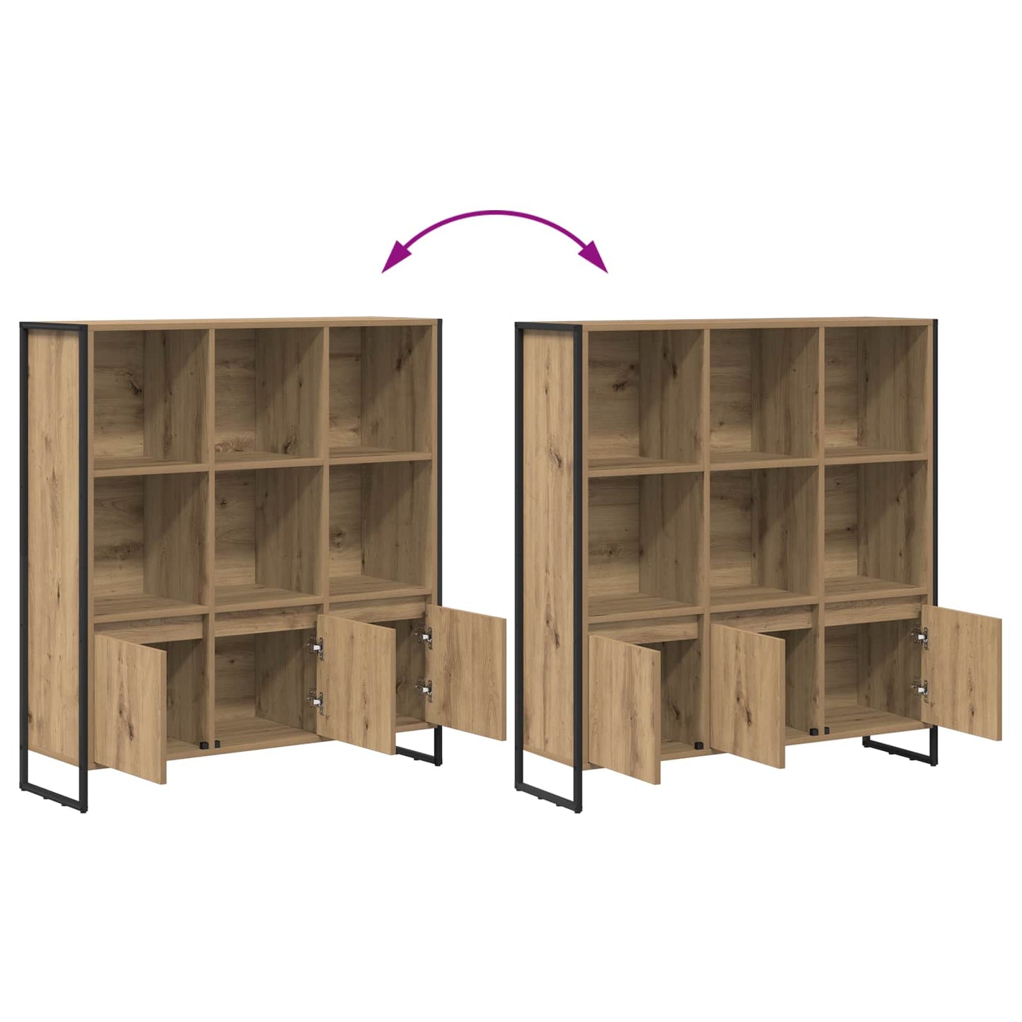 Book Cabinet 2 pcs Artisian Oak 99.5 x 30 x 108.5 cm