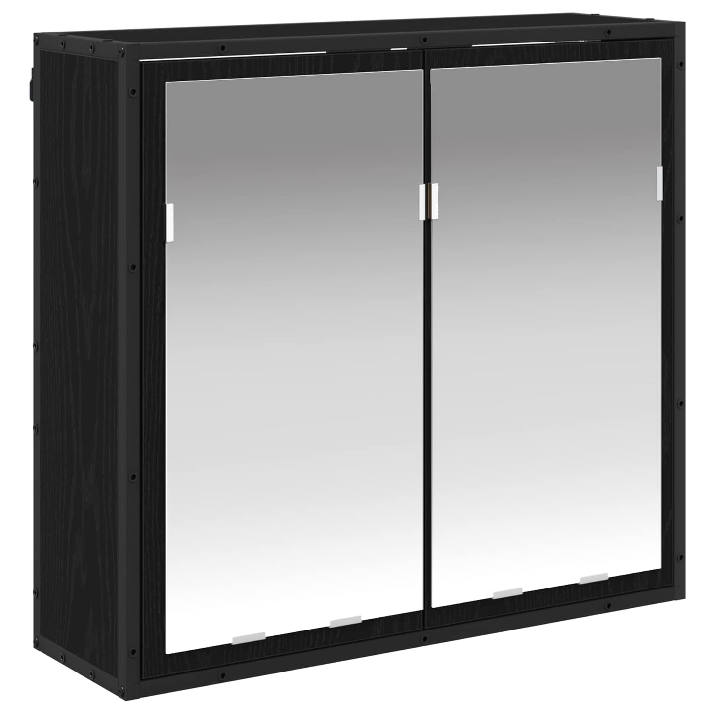 Bathroom Furniture Set with Drawer Black Oak Engineered Wood