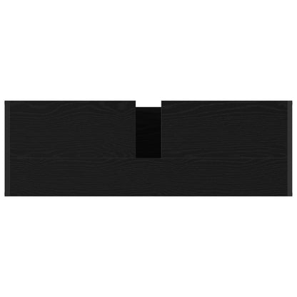 Bathroom Furniture Set with Drawer Black Oak Engineered Wood