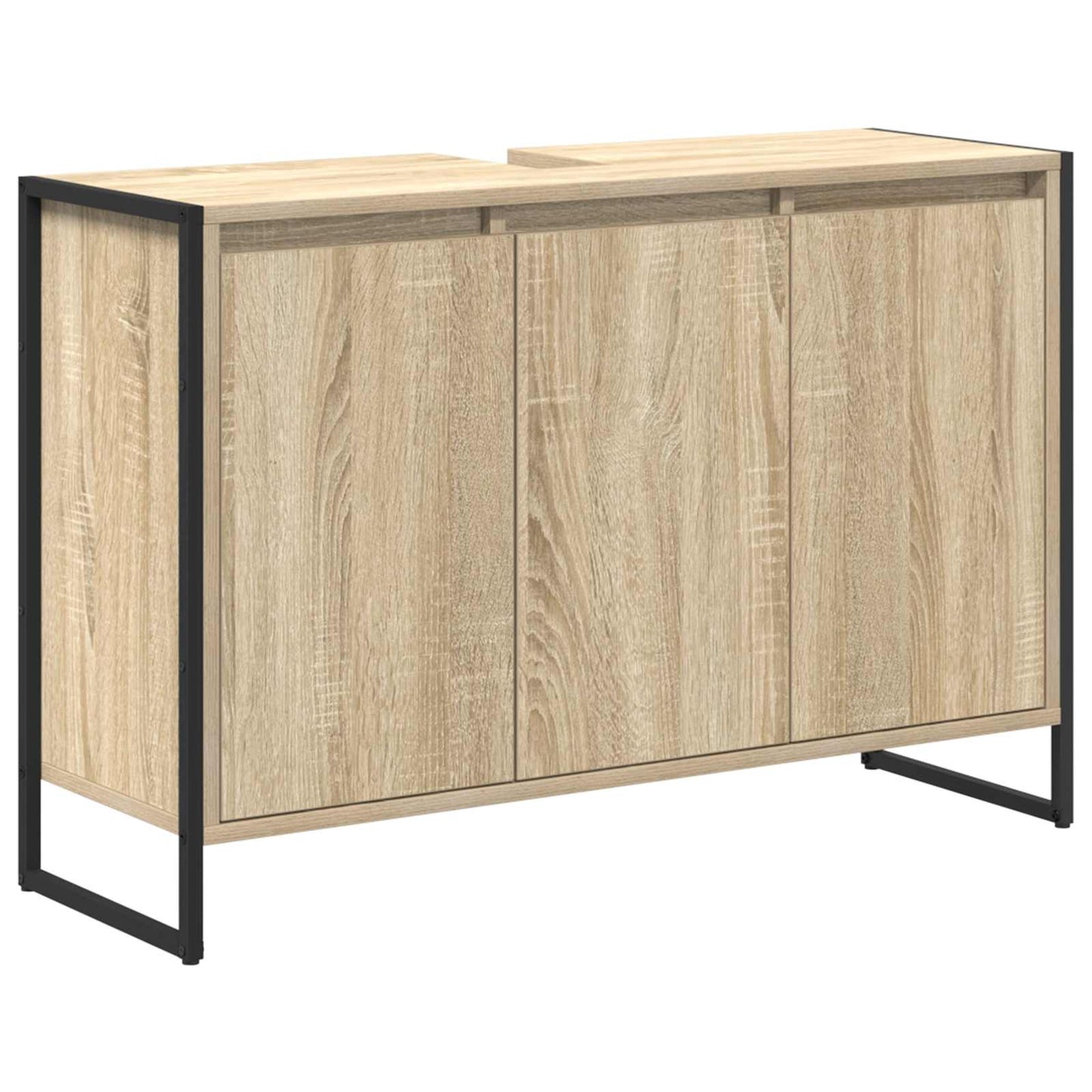 Bathroom Furniture Set with Drawer Sonoma Oak Engineered Wood