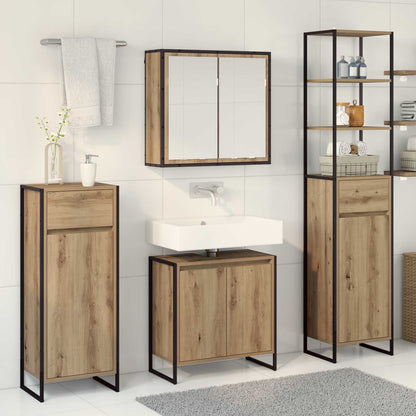 Bathroom Furniture Set with Drawer Artisan Oak Engineered Wood