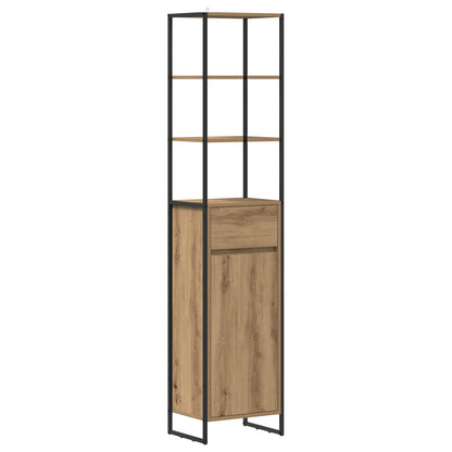 Bathroom Furniture Set with Drawer Artisan Oak Engineered Wood