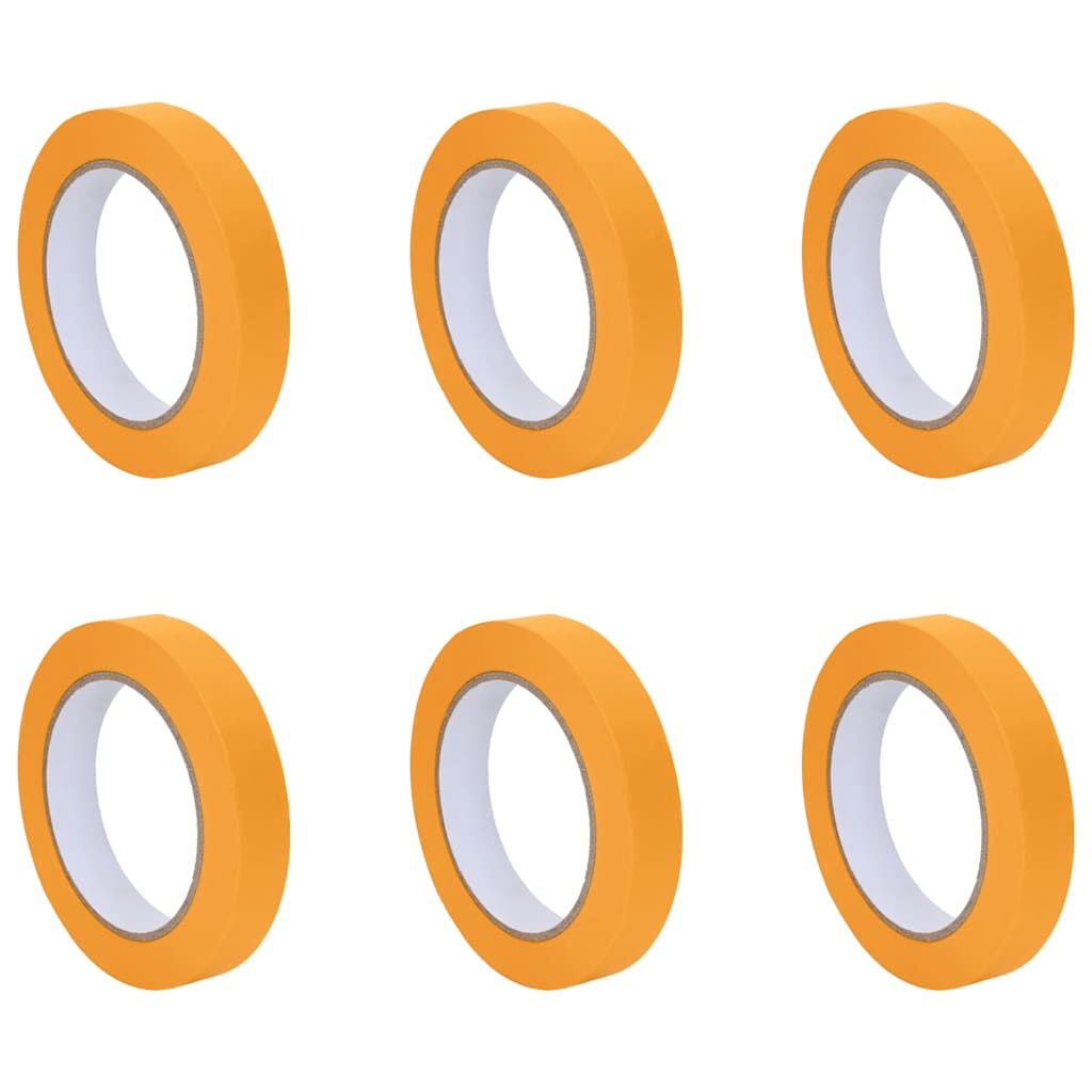 Painter Masking Tapes 6 pcs Yellow 19mm x 50m Paper