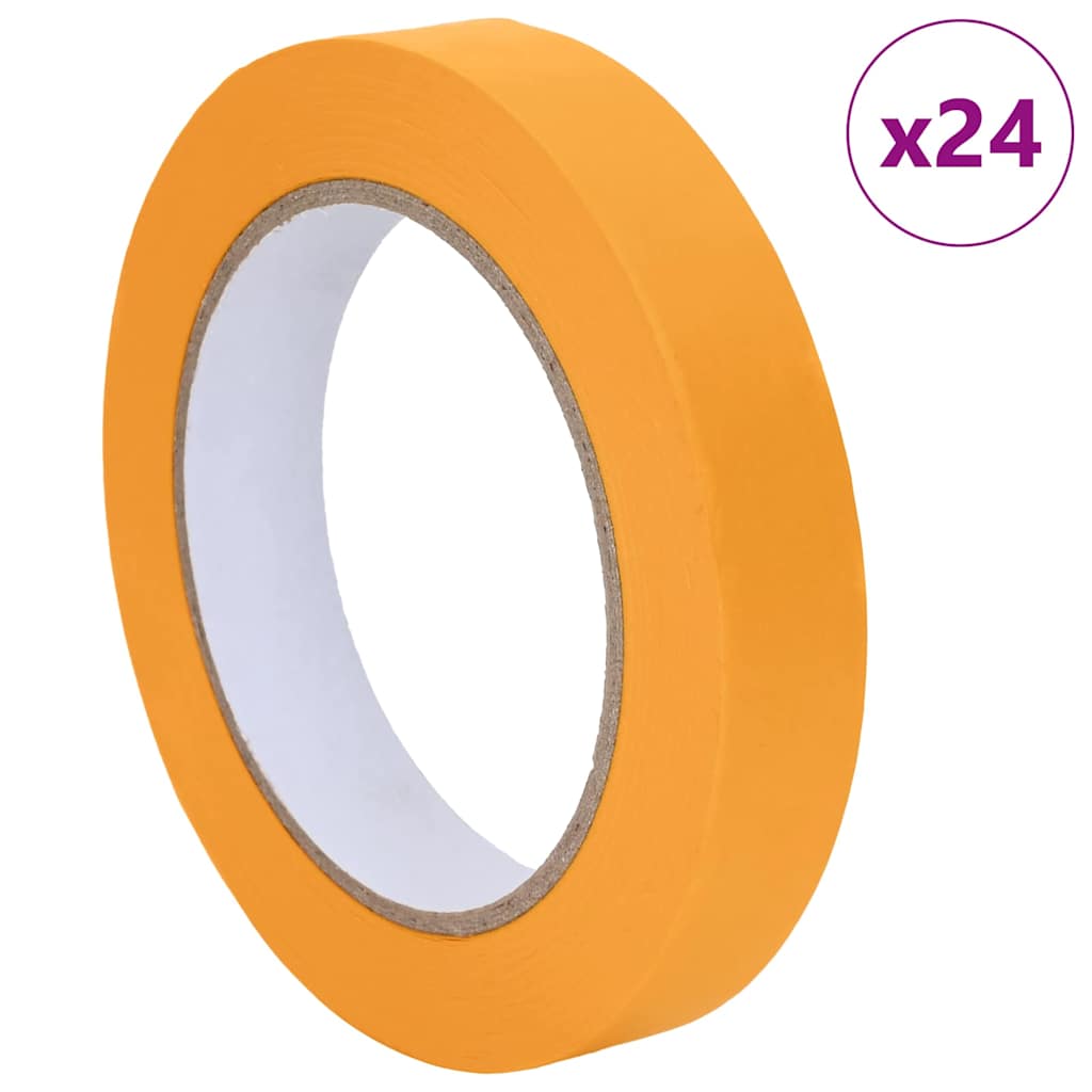 Painter Masking Tapes 24 pcs Yellow 19mm x 50m Paper