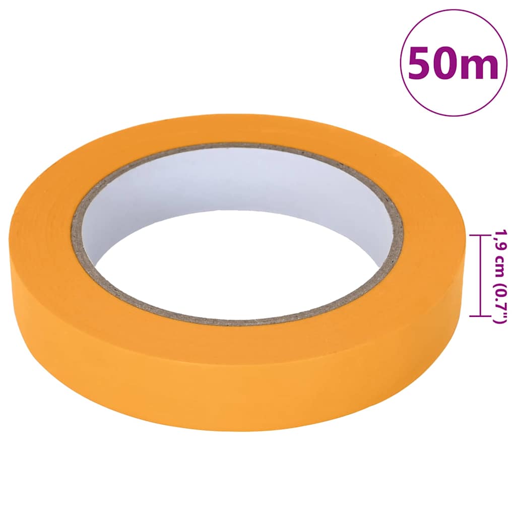 Painter Masking Tapes 50 pcs Yellow 19mm x 50m Paper