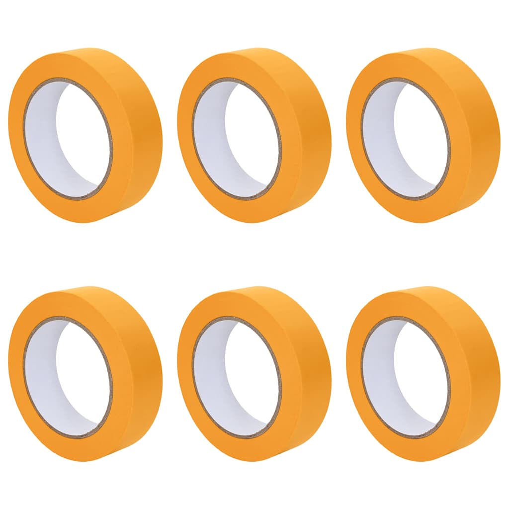 Painter Masking Tapes 6 pcs Yellow 25mm x 50m Paper