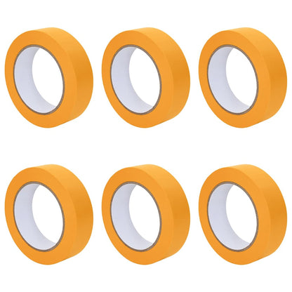 Painter Masking Tapes 6 pcs Yellow 25mm x 50m Paper