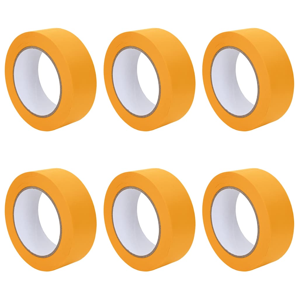 Painter Masking Tapes 6 pcs Yellow 38mm x 50m Paper