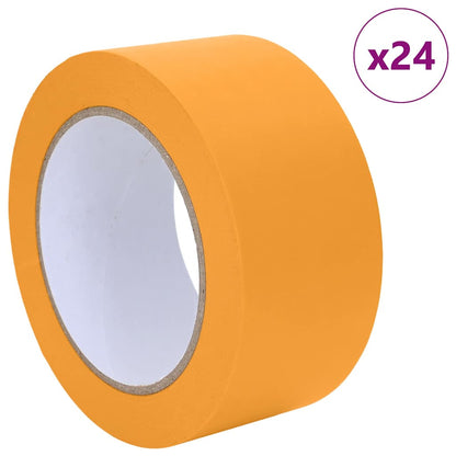 Painter Masking Tapes 24 pcs Yellow 50mm x 50m Paper