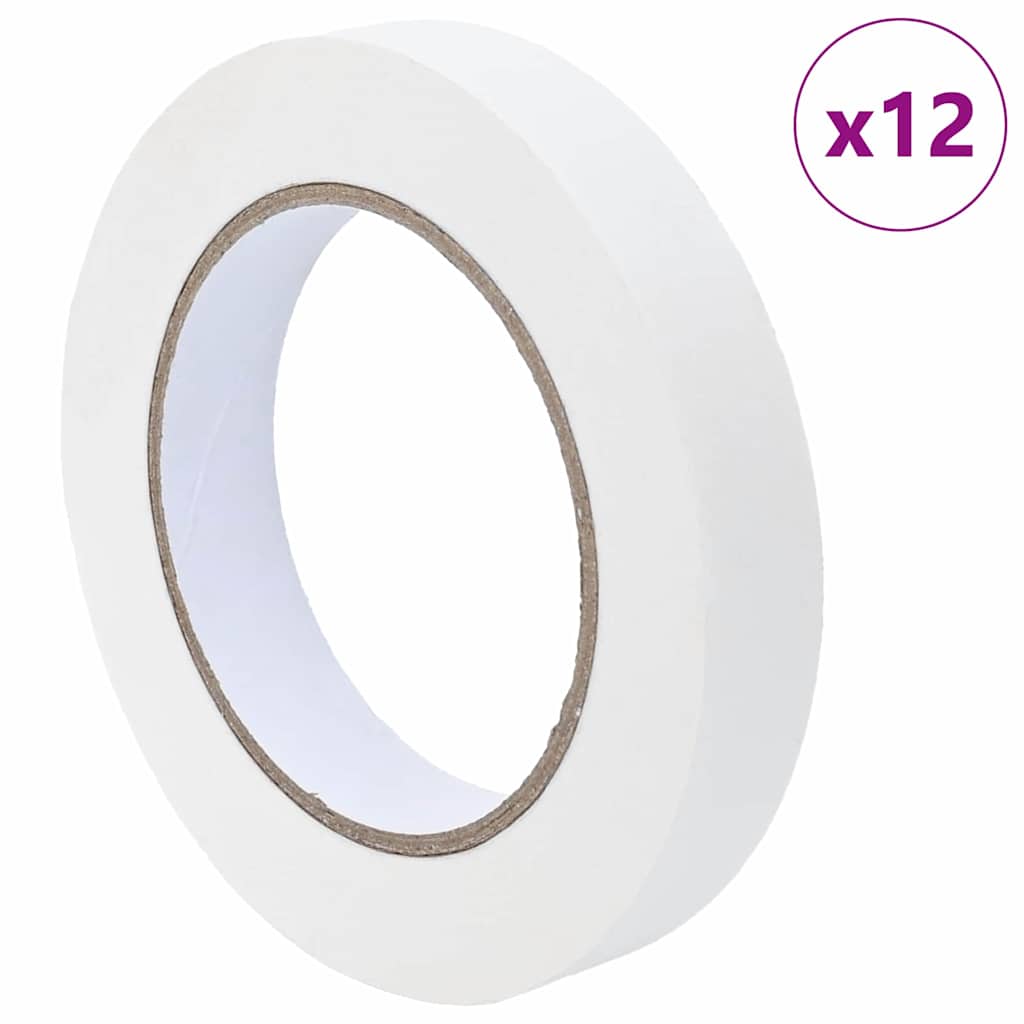 Painter Masking Tapes 12 pcs White 19mm x 50m Paper