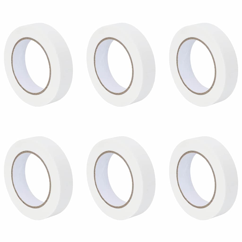 Painter Masking Tapes 6 pcs White 25mm x 50m Paper