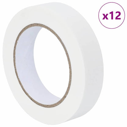 Painter Masking Tapes 12 pcs White 25mm x 50m Paper