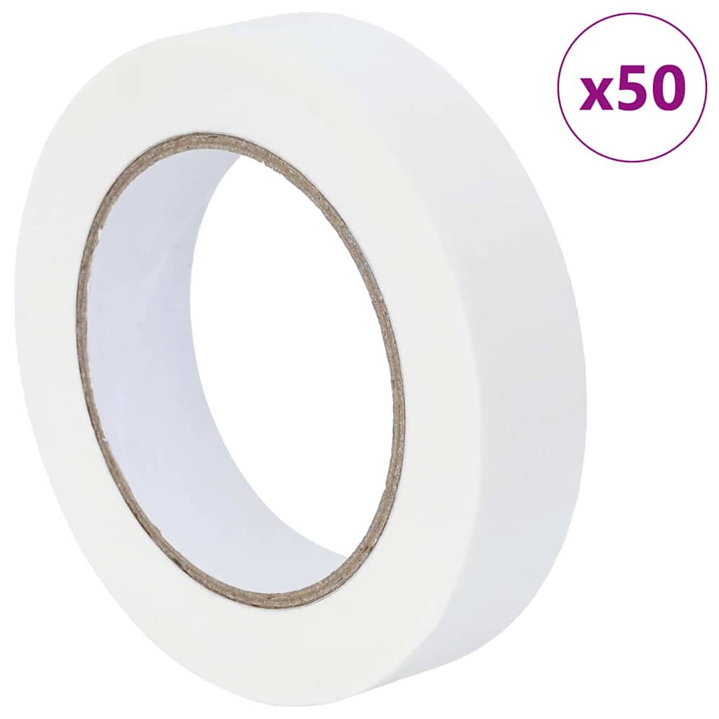 Painter Masking Tapes 50 pcs White 25mm x 50m Paper