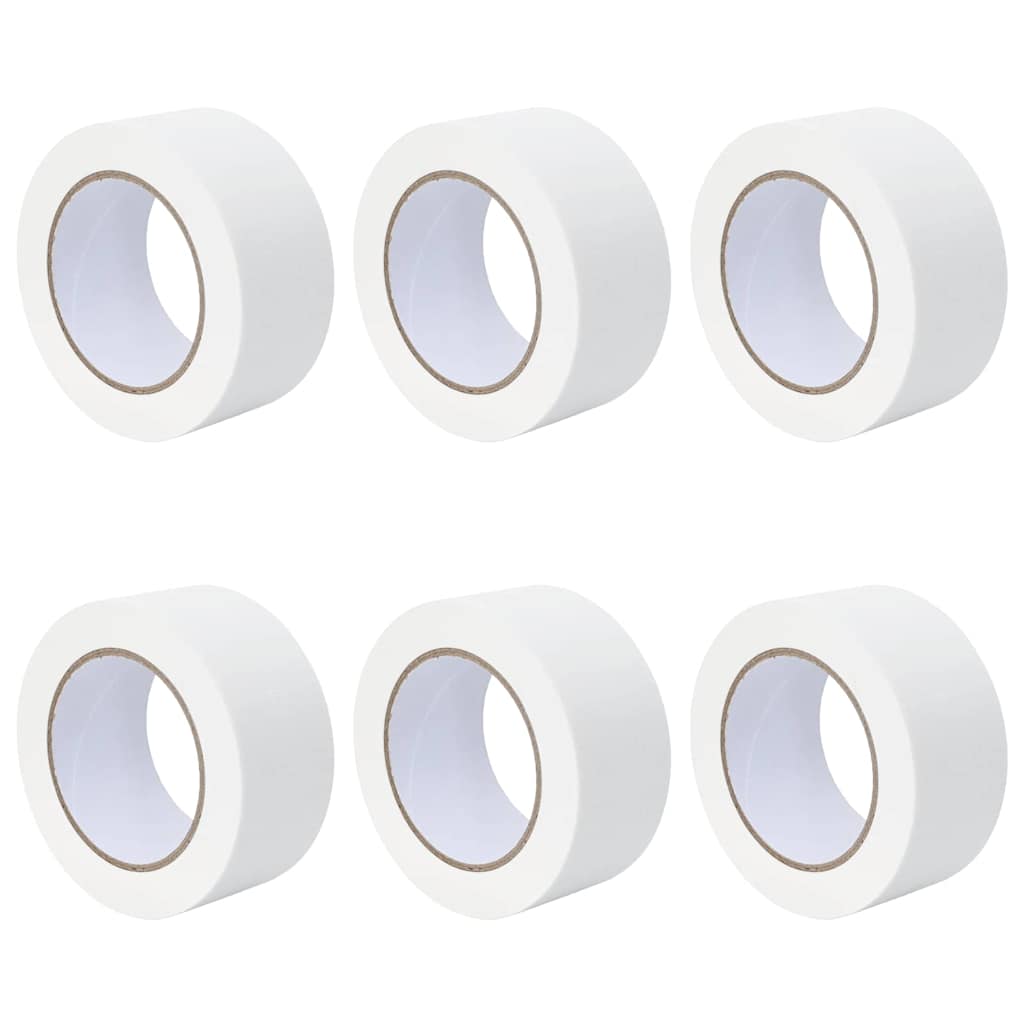 Painter Masking Tapes 6 pcs White 50mm x 50m Paper
