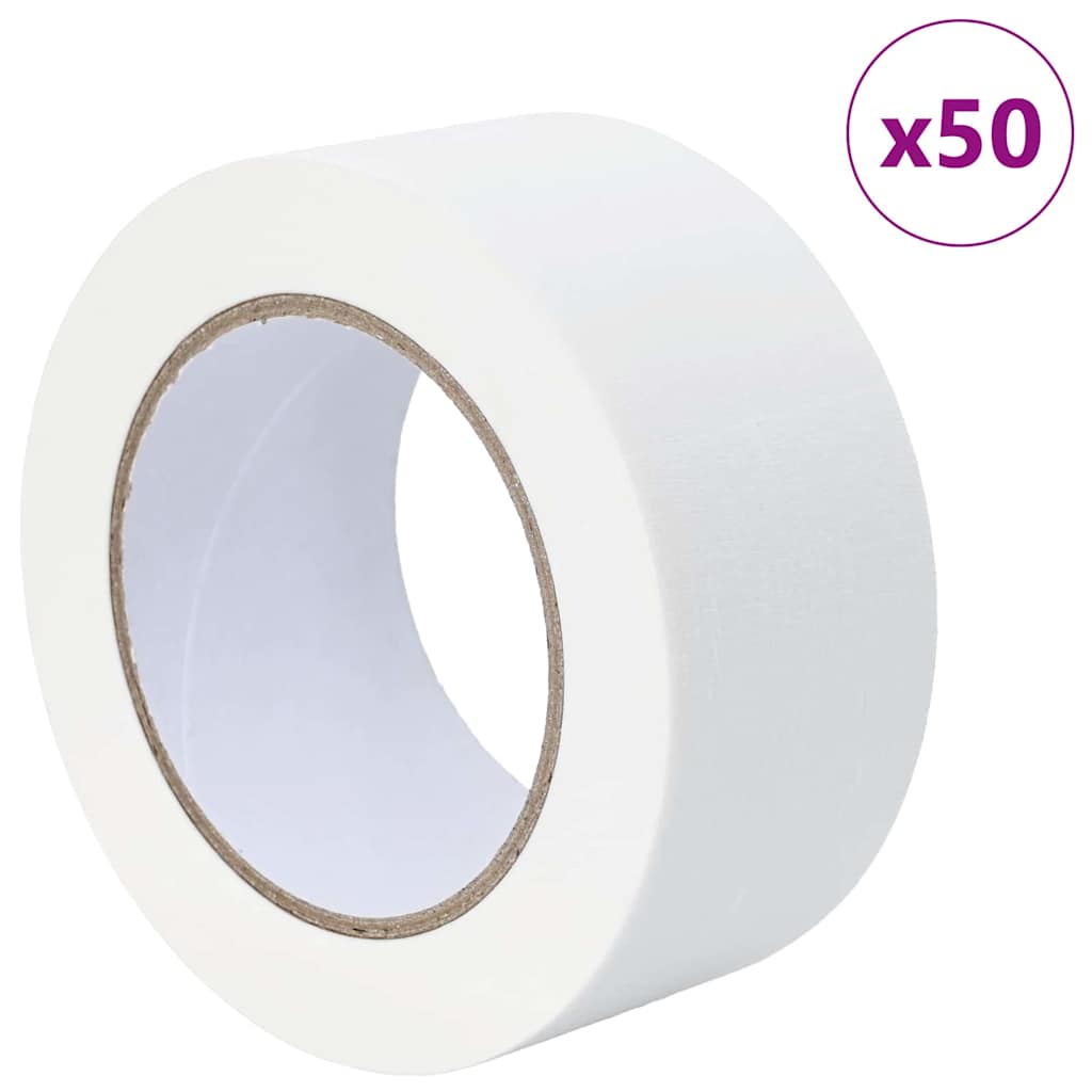 Painter Masking Tapes 50 pcs White 50mm x 50m Paper