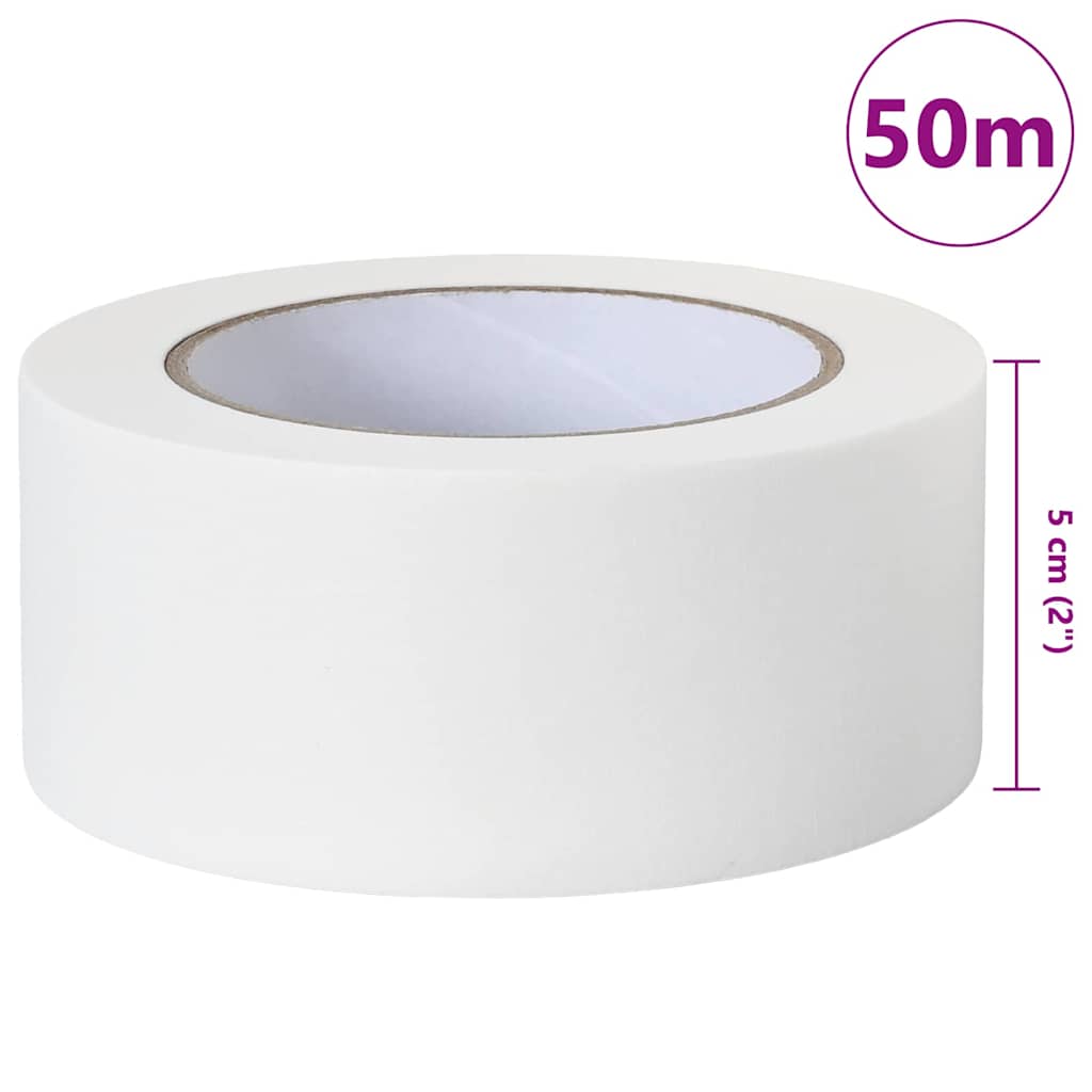 Painter Masking Tapes 50 pcs White 50mm x 50m Paper